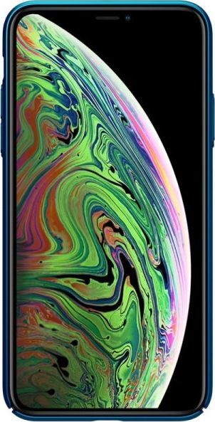 Nillkin Nillkin Super Frosted Shield - Etui Apple iPhone 11 Pro z wycięciem na logo (Peacock Blue) 1