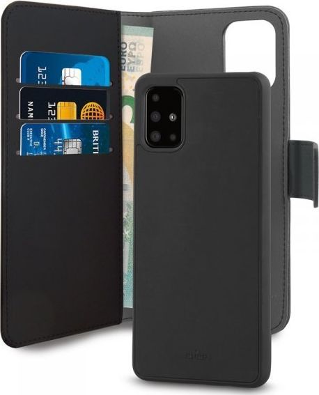 Puro PURO Wallet Detachable - Etui 2w1 Samsung Galaxy A51 (czarny) 1
