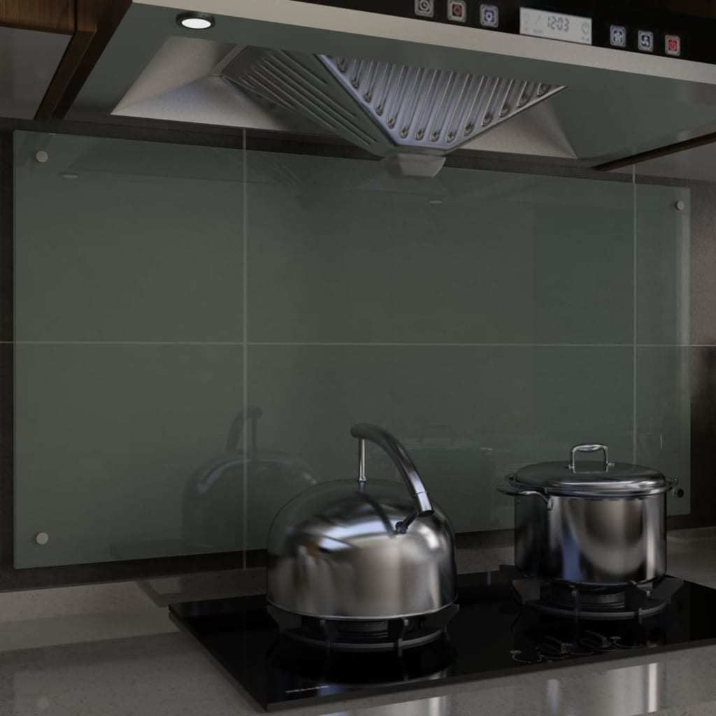 vidaXL Panel ochronny do kuchni, biały, 120x60 cm, szkło hartowane 1