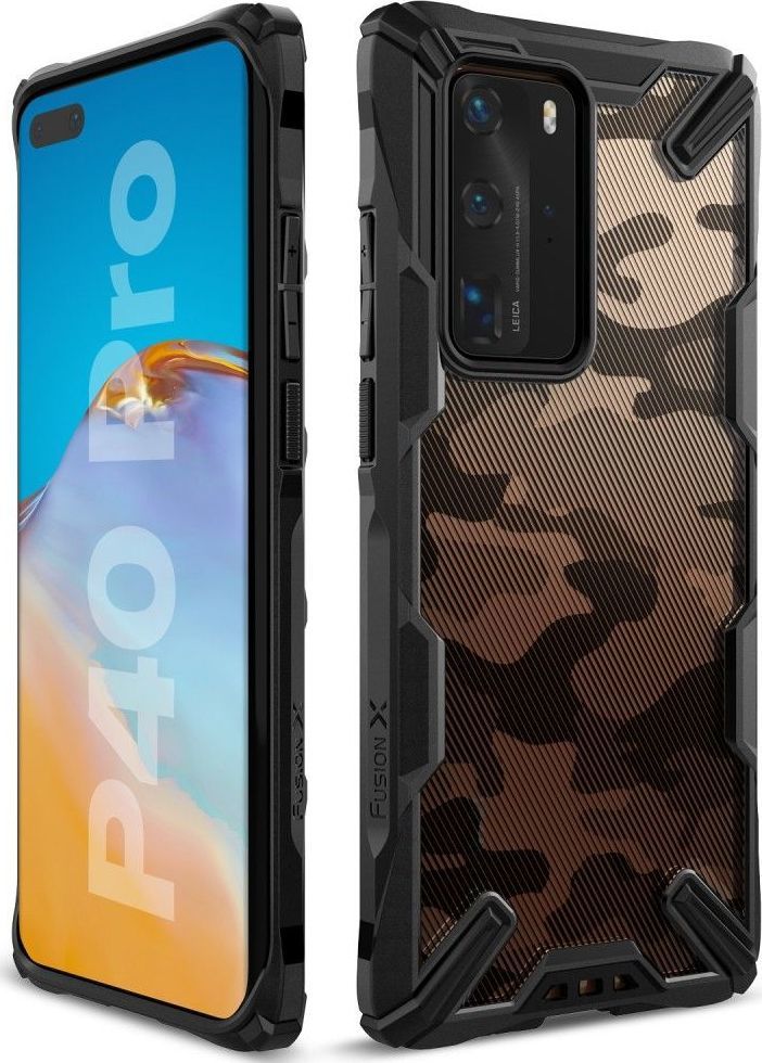 Ringke Etui Fusion x Huawei P40 Pro camo black 1