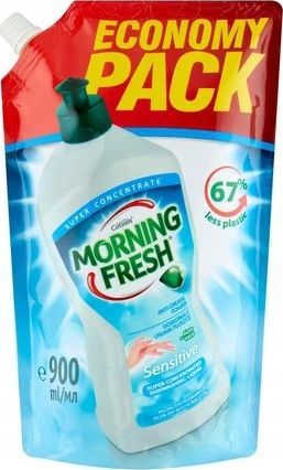 Morning Fresh Morning Fresh Skoncentrowany Płyn do mycia naczyń Sensitive z aloesem 900ml - zapas 1
