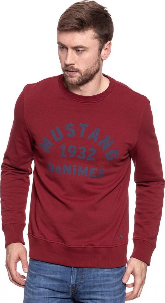 Mustang Bluza męska Basic Crewneck Rhubarb r. L (1007003 7194) 1
