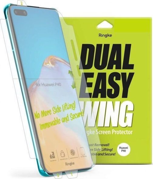 Ringke 2x Folia hydrożelowa Ringke Dual easy film do Huawei P40 uniwersalny 1