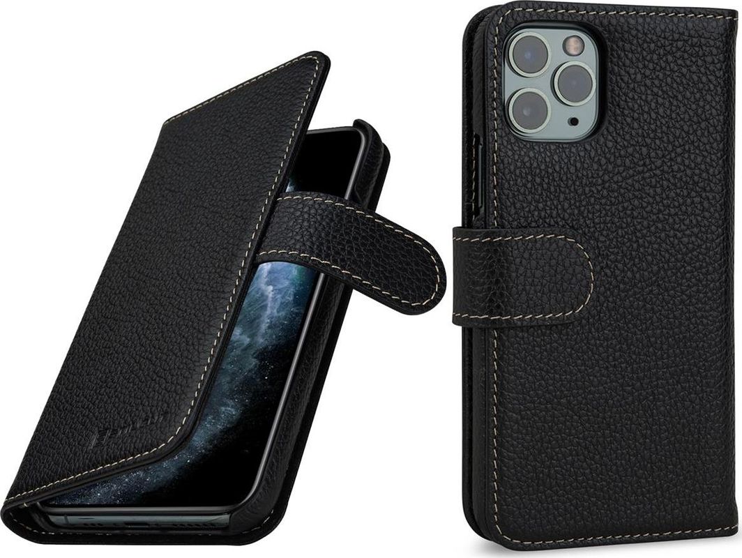 Stilgut STILGUT Talis Book skórzane etui z klapką do iPhone 11 Pro czarne 1
