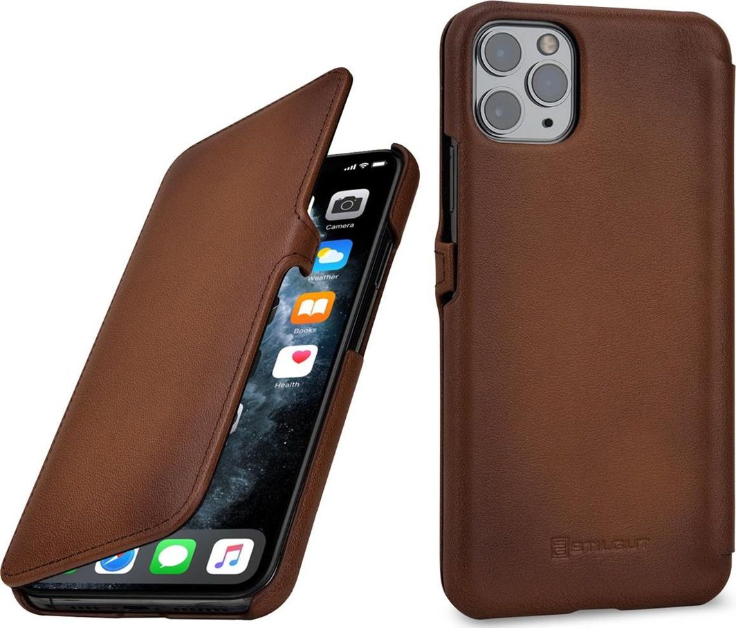 Stilgut STILGUT UltraSlim Book skórzane etui z klapką na iPhone 11 PRO MAX Antik Brown 1
