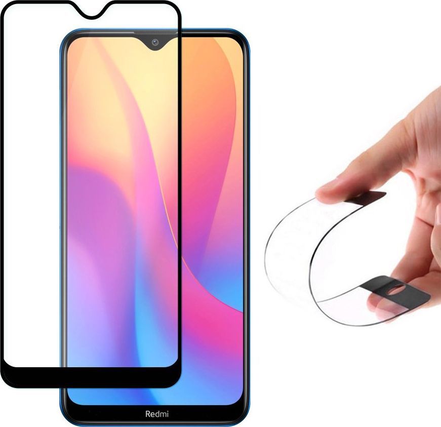 Wozinsky Wozinsky Full Cover Flexi Nano folia szklana szkło hartowane z ramką Xiaomi Redmi 8A czarny uniwersalny 1