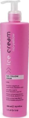 Inebrya Ice Cream No-Yellow Mask maska do włosów blond rozjaśnianych i siwych 300ml 1