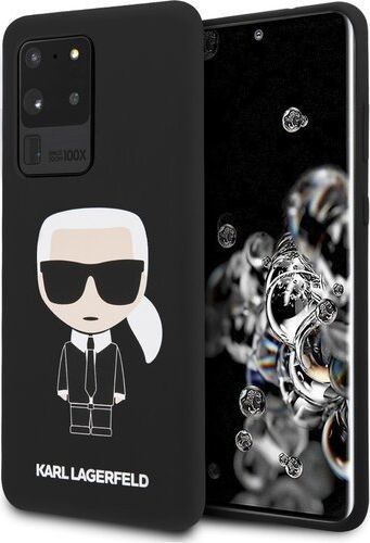 Karl Lagerfeld Karl Lagerfeld KLHCS69SLFKBK S20 Ultra G988 hardcase czarny/black Silicone Iconic 1
