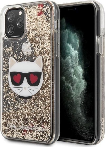 Karl Lagerfeld Karl Lagerfeld KLHCN58LCGLGO iPhone 11 Pro hardcase złoty/gold Glitter Choupette 1