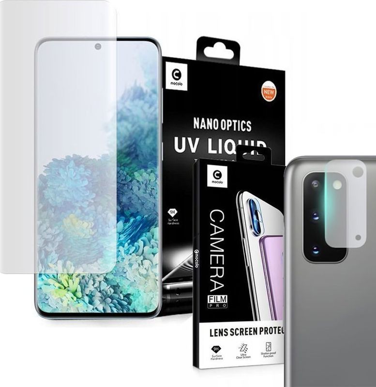 Mocolo Szkło Mocolo 3D UV Liquid do Samsung Galaxy S20 Clear + Szkło na obiektyw uniwersalny 1