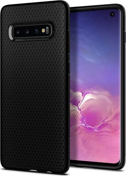 Spigen Etui Spigen Liquid Air do Samsung Galaxy S10 Matte Black +Folia Neo Flex uniwersalny 1