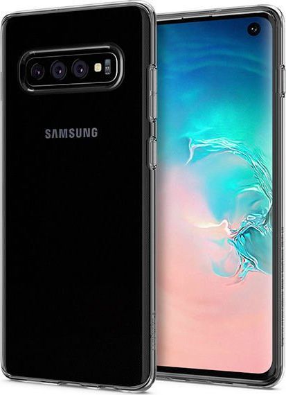Spigen Etui Spigen Liquid Crystal do Samsung Galaxy S10 Clear + Folia Neo Flex uniwersalny 1