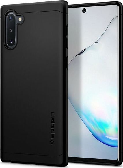 Spigen Etui Spigen Thin Fit Classic do Samsung Galaxy Note 10 black + Folia ochronna Alogy uniwersalny 1