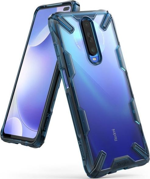 Ringke Etui Ringke Fusion X do Xiaomi Mi 10T/ Redmi K30/ Poco X2 Space Blue + 2x Folia Ringke uniwersalny 1