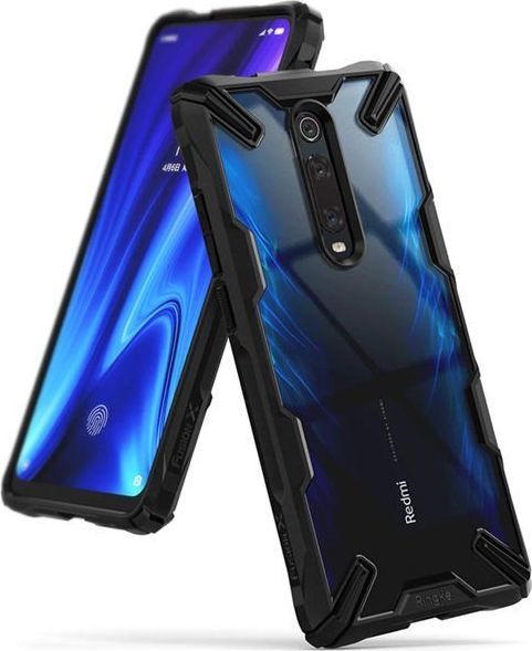 Ringke Etui Ringke Fusion X do Xiaomi Mi 9T/ Redmi K20 Black + Szkło Alogy uniwersalny 1