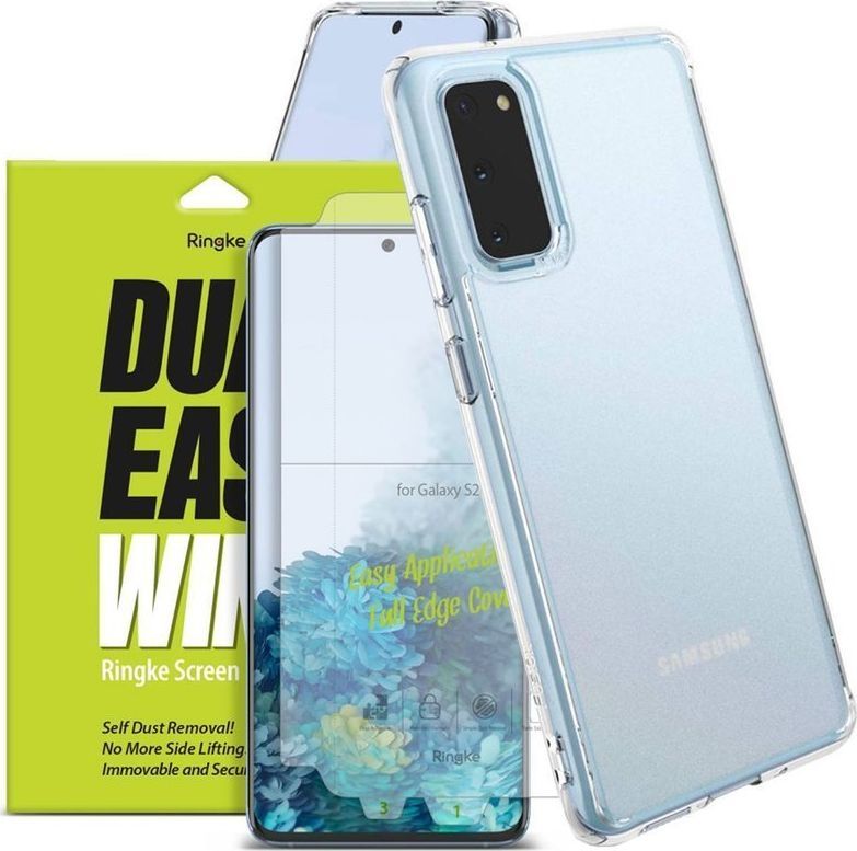 Ringke Etui Ringke Fusion do Samsung Galaxy S20 Clear + 2x Folia Ringke uniwersalny 1