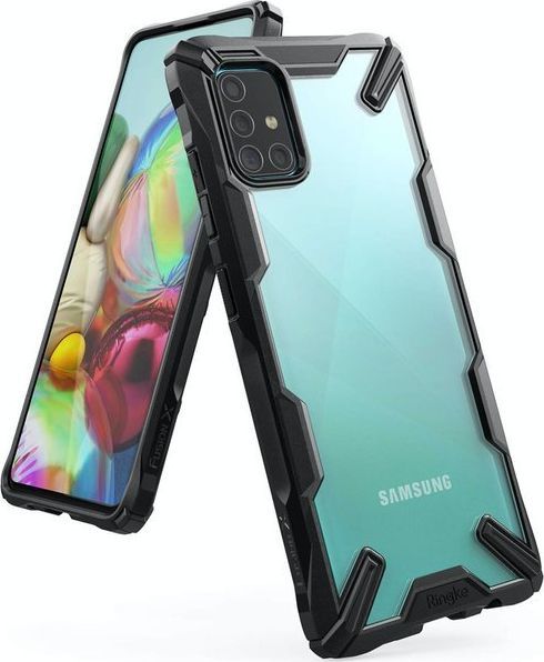 Ringke Etui Ringke Fusion X do Samsung Galaxy A71 Black + Szkło 3mk uniwersalny 1