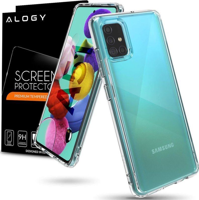 Ringke Etui Ringke Fusion do Samsung Galaxy A51 Ultra Clear + Szkło Alogy uniwersalny 1