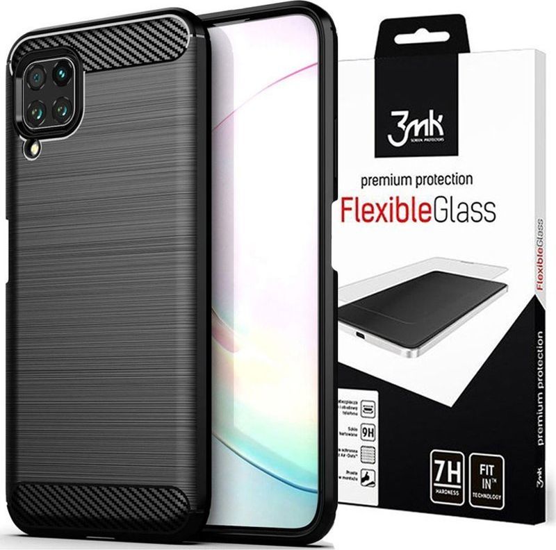 Alogy Etui Alogy Rugged Armor do Huawei P40 Lite czarne + Szkło 3mk uniwersalny 1