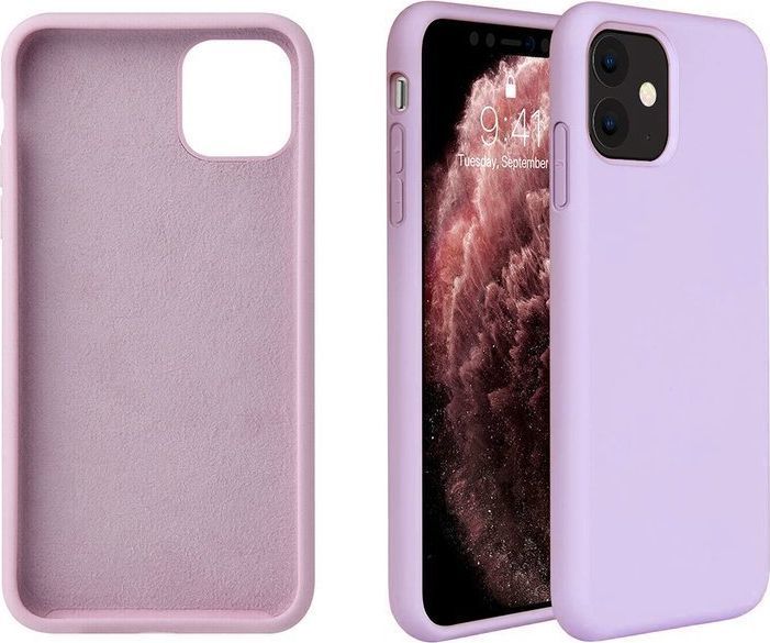 Alogy Etui Alogy Thin Soft Case do Apple iPhone 11 fioletowe + Szkło Alogy uniwersalny 1
