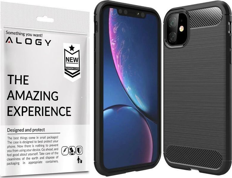 Alogy Etui Alogy Rugged Armor do Apple iPhone 11 czarne + Szkło Alogy uniwersalny 1