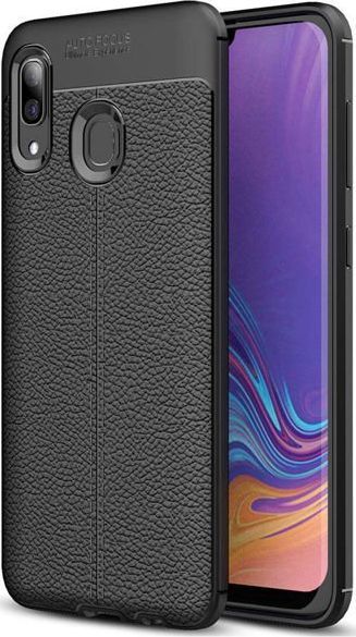 Alogy Etui Alogy Leather Armor do Samsung Galaxy A30 czarne + Szkło uniwersalny 1