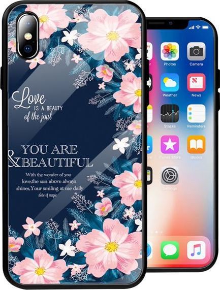 Alogy Etui Alogy Glass Armor Case do Apple iPhone X/XS Kwiaty + Szkło Alogy uniwersalny 1