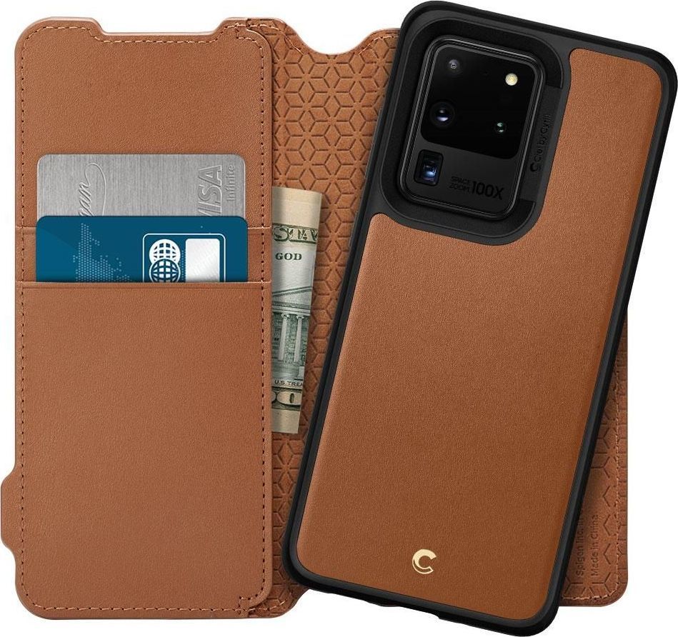Spigen Spigen Ciel Wallet Sam G988 S20 Ultra brązowy/brown ACS00733 1