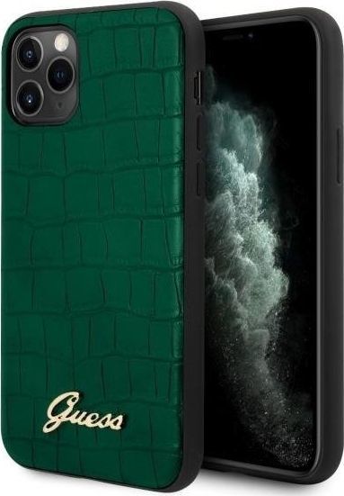 Guess Guess GUHCN65PCUMLCRDG iPhone 11 Pro Max zielony/dark green Croco Collection 1
