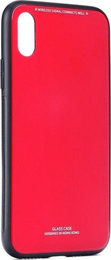 Etui Glass Huawei P40 Lite E czerwony /red 1