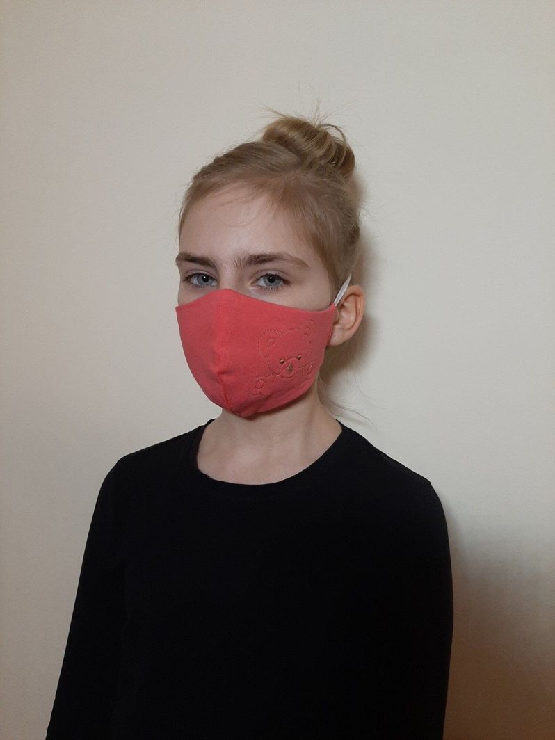 Jokado Maseczka wielokrotnego użytku dla dzieci Czerwona 5 sztuk 1