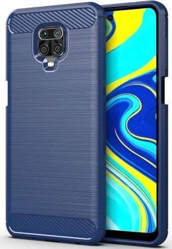 Carbon Case Etui do Xiaomi Redmi Note 9S Niebieskie 1