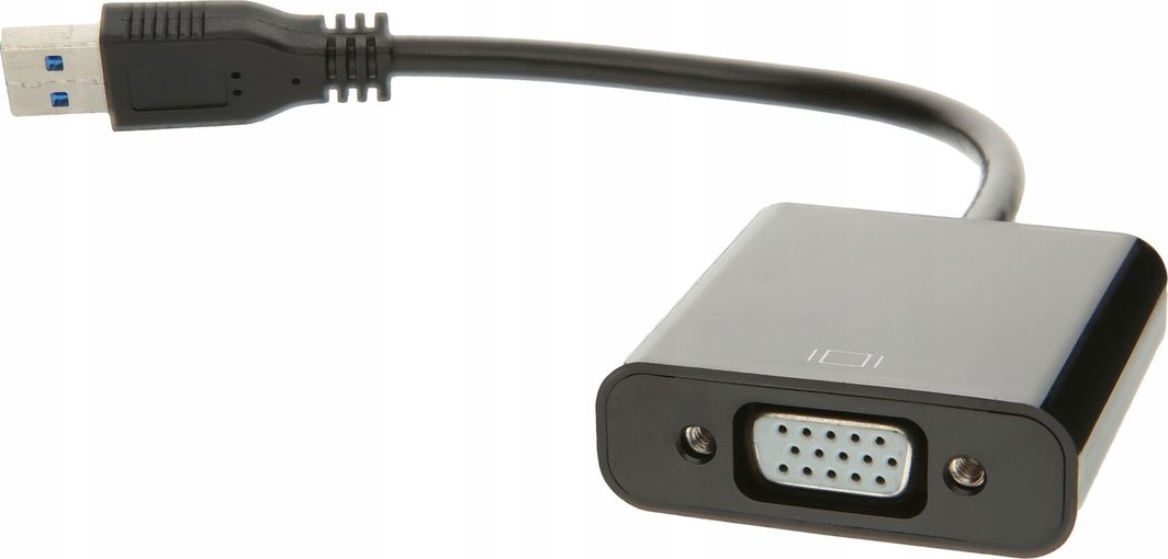 Adapter USB Pawonik USB - VGA Czarny  (USB-VGA) 1