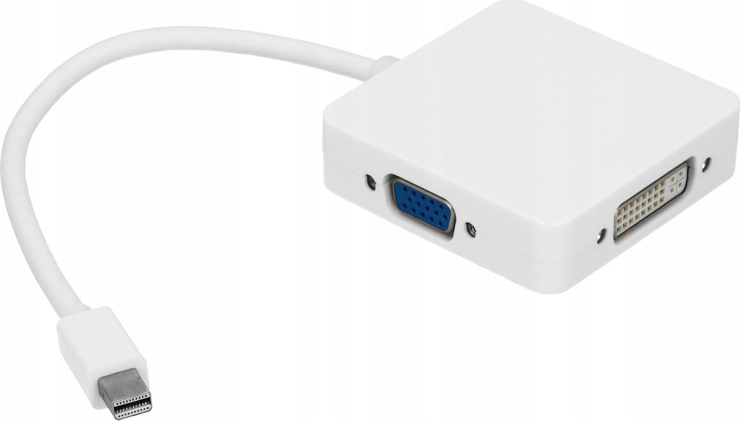 Adapter AV Pawonik DisplayPort Mini - HDMI - D-Sub (VGA) - DVI biały 1