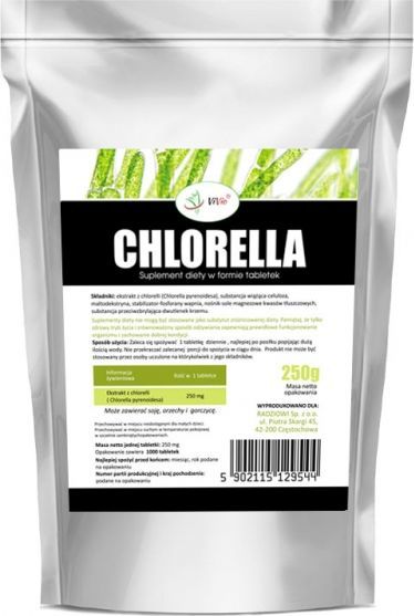 Vivio Chlorella 250mg - 1000 tabletek - 250g 1