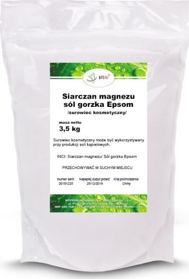 Vivio Siarczan magnezu 3,5kg - Sól gorzka Epsom VIVIO 1