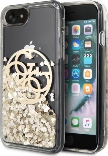 Guess Guess Liquid Glitter Circle Logo iPhone SE 2020/7/8 złoty 1