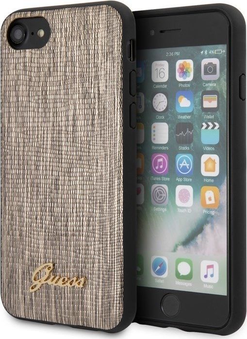 Guess Guess Lizard Case - Etui iPhone SE 2020 / 8 / 7 (Gold) uniwersalny 1