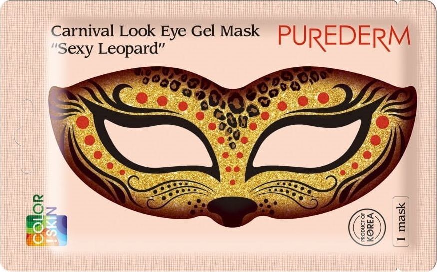 Purederm Gelinė paakių kaukė Purederm SKIN Carnival Look Eye Gel Mask „SEXY LEOPARD“ 1 vnt. 1