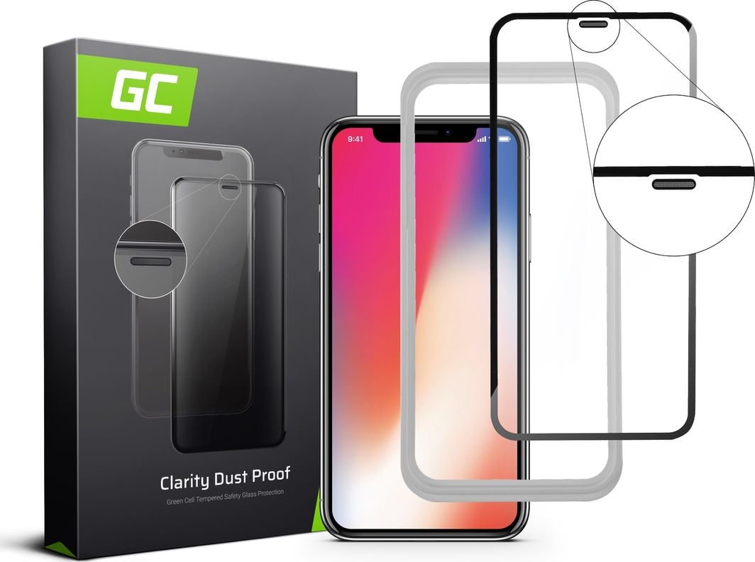 Green Cell Szkło hartowane Dust Proof GC Clarity do telefonu Apple iPhone 11 Pro Max + aplikator 1
