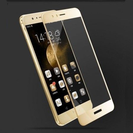 SZKŁO HARTOWANE 3D HUAWEI HONOR 7X ZŁOTE ŻELOWA RAMKA 1