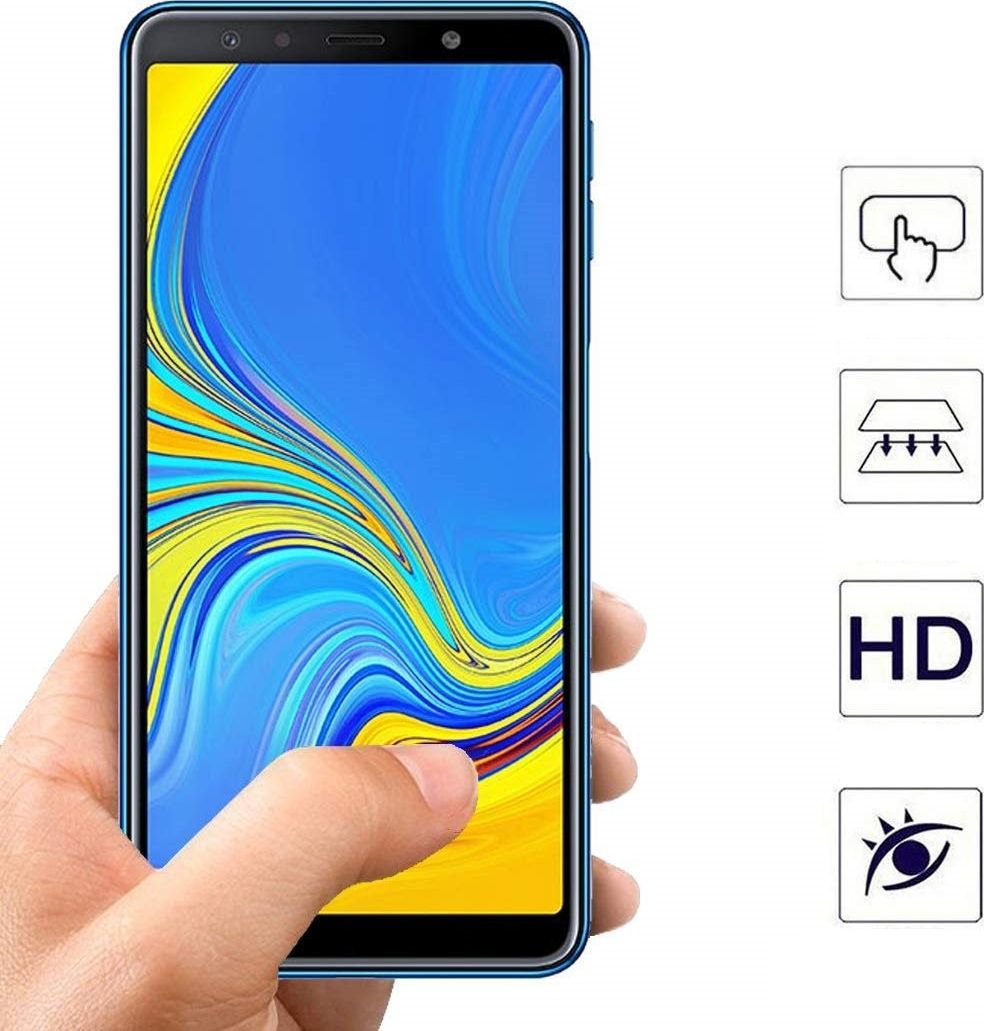 Szkło hartowane 5D SAMSUNG A7 2018 czarne FULL GLUE 1