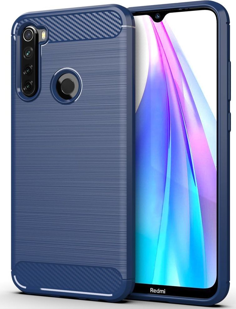 Hurtel Carbon Case elastyczne etui pokrowiec Xiaomi Redmi Note 8T niebieski 1