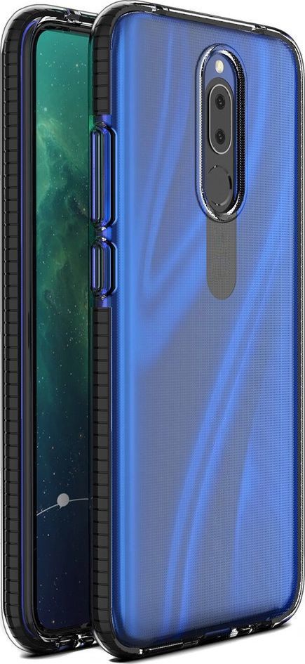 Hurtel Spring Case pokrowiec żelowe etui z kolorową ramką do Huawei Mate 20 Lite czarny 1