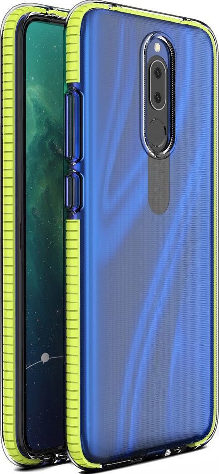 Hurtel Spring Case pokrowiec żelowe etui z kolorową ramką do Huawei Mate 20 Lite żółty 1