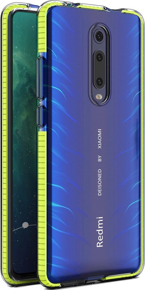 Hurtel Spring Case pokrowiec żelowe etui z kolorową ramką do Xiaomi Mi 9T / Xiaomi Mi 9T Pro żółty 1