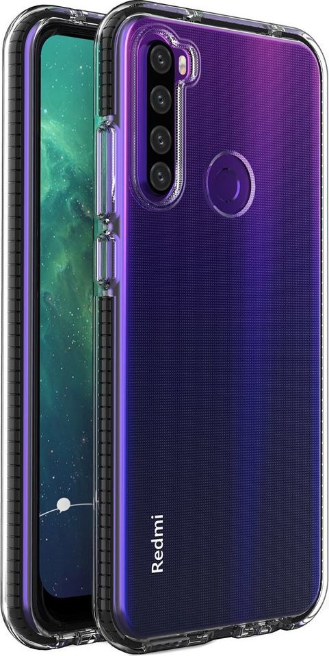 Hurtel Spring Case pokrowiec żelowe etui z kolorową ramką do Xiaomi Redmi Note 8T czarny 1