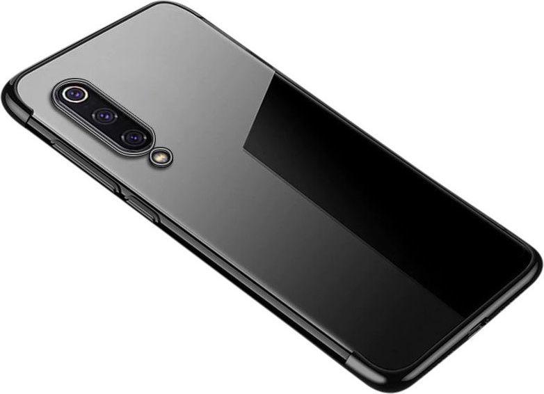 Hurtel Clear Color case żelowy pokrowiec etui z metaliczną ramką Xiaomi Mi 9 Lite / Xiaomi Mi CC9 czarny 1