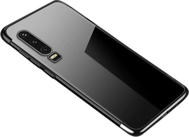 Hurtel Clear Color case żelowy pokrowiec etui z metaliczną ramką Huawei P Smart Pro / Huawei Y9s czarny 1