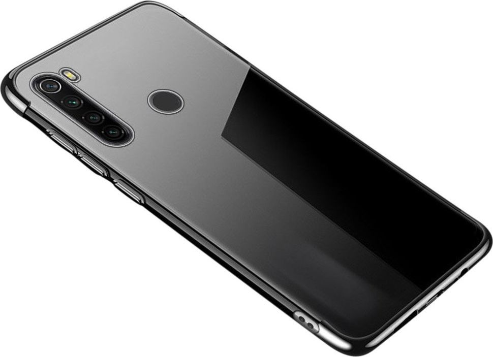 Hurtel Clear Color case żelowy pokrowiec etui z metaliczną ramką Motorola G8 Play czarny 1